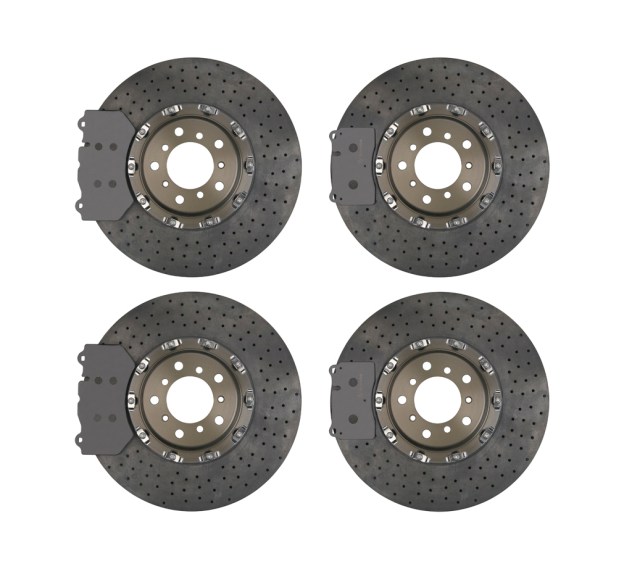 Brembo CCM-R discs pre-bedded and matched to specific friction materials.