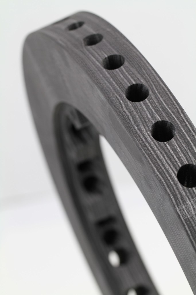 Side profile of a carbon-carbon disc.